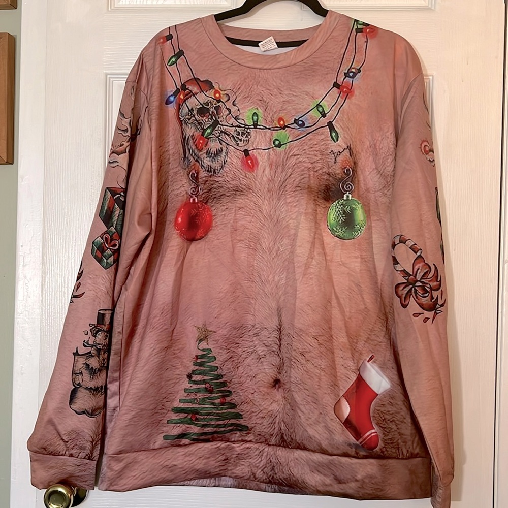 XL Unisex Ugly Christmas Sweatshirt Pullover Long Sleeve Sweater Shirts